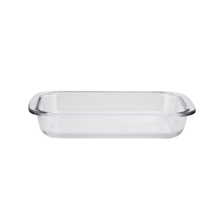 2 Piece Glass Oblong Baking Dish Set - Clear 2.2 & 1 Litre