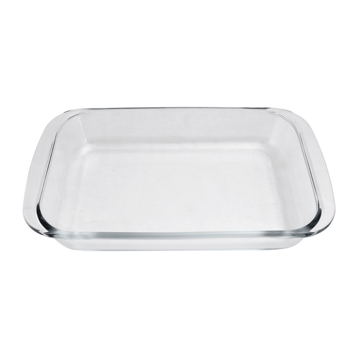 2 Piece Glass Oblong Baking Dish Set - Clear 2.2 & 1 Litre