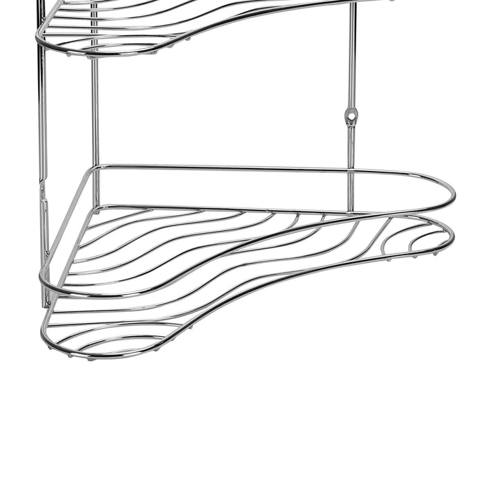 3 Layer Corner Rack - Silver Metal Rack - Souk Al RasHousehold