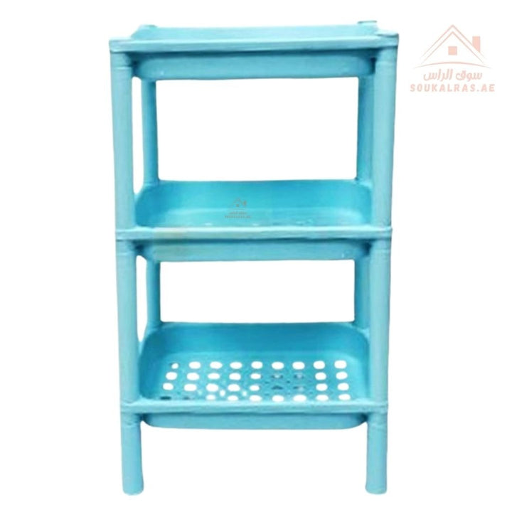 3 - Layer Plastic Corner Shelf Organizer | Space - Saving Storage Rack for Kitchen & Bathroom | Mixed Colors - Souk Al Ras