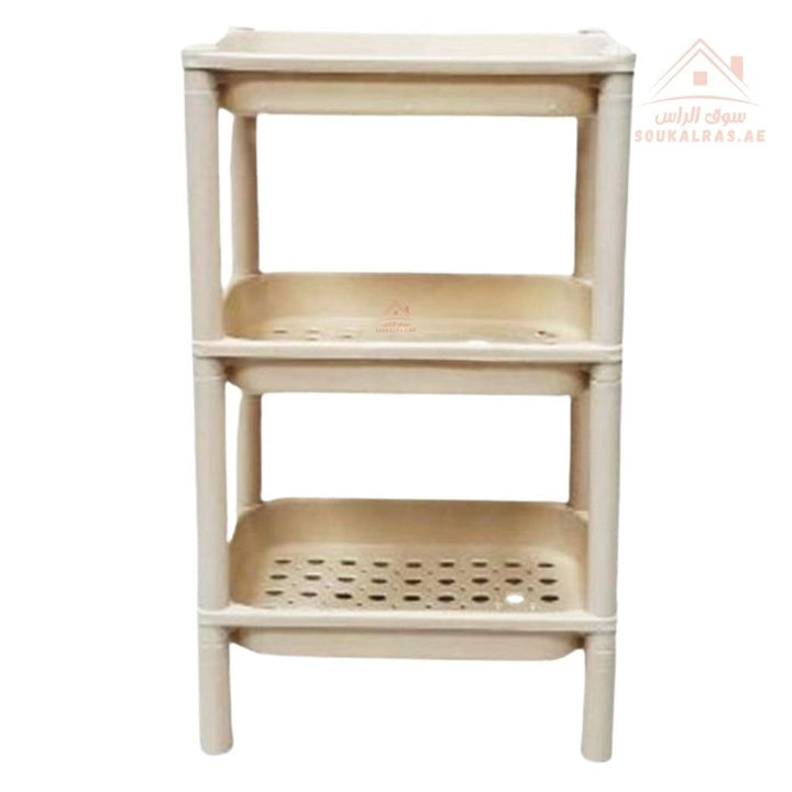 3 - Layer Plastic Corner Shelf Organizer | Space - Saving Storage Rack for Kitchen & Bathroom | Mixed Colors - Souk Al Ras