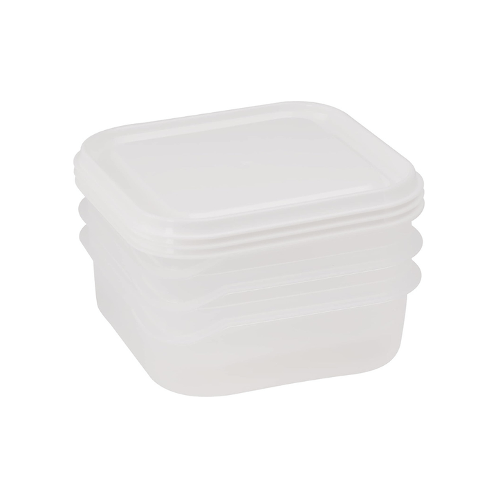 3 Pcs Food Storage Container - Polymer Container for Kitchen Pantry Organization and Storage - BPA - Free and Freezer Safe 650ml - Souk Al RasFood Storage Containers