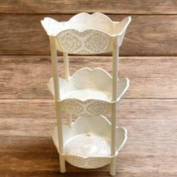 3 - Tier Multi - Purpose Plastic Corner Shelf | 36W x 70H cm | Ideal for Kitchen, Bathroom & Storage - Souk Al Ras
