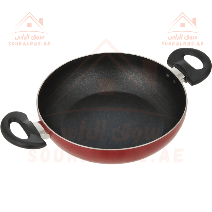 32 CM Aluminum Wok Pan with Nonstick Coating - Souk Al RasPots & Pans