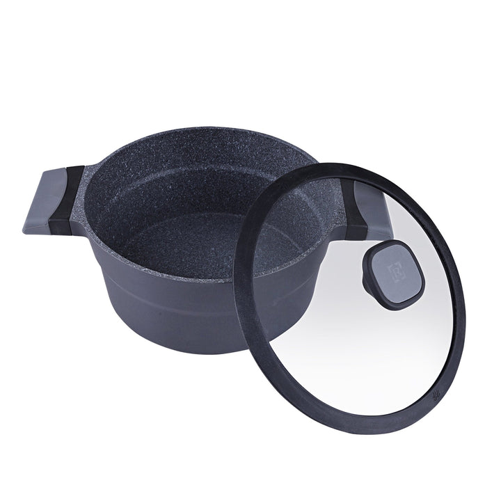 32CM Black Die Cast Aluminium Casserole - Non - Stick Coated Casserole - Souk Al RasPots & Pans