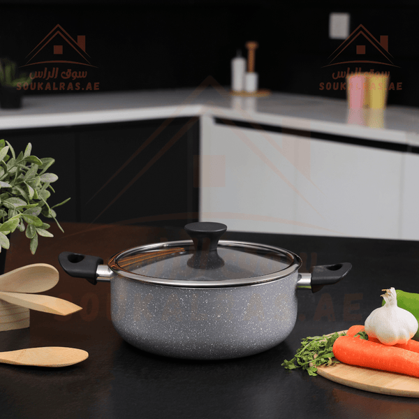 32cm Granite Coated Aluminium Non - Stick Casserole - Souk Al RasUtensils Set