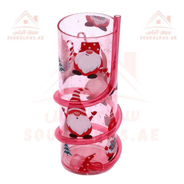 350ml Unbreakable Straw Glass | Leakproof Plastic Drinking Glass - Souk Al RasCups & Mugs