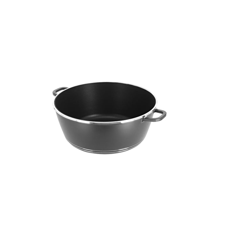 36CM Black & Stainless Steel Classic Die - Cast Aluminum Casserole - Souk Al RasPots & Pans