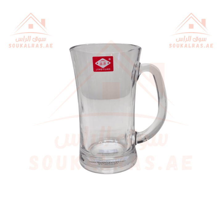 370ml Glass Mug Set of 2 | Durable & Stylish Drinking Mugs | Perfect for Hot & Cold Beverages - Souk Al RasGlasses and Tumblers