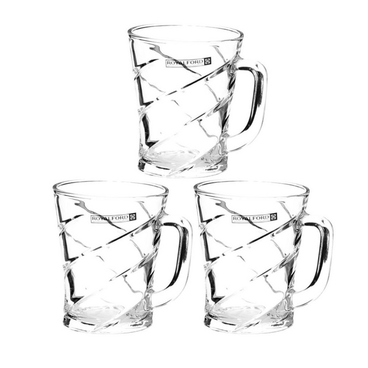 3Pcs Glass Cup Set - Multicolor 8Oz