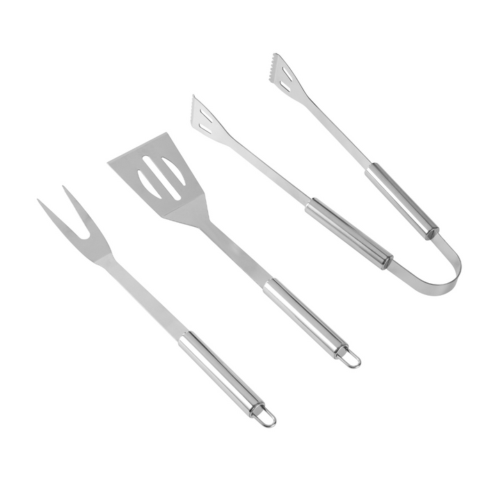 3Pcs Stainless Steel BBQ Tools Set With Cloth Bag