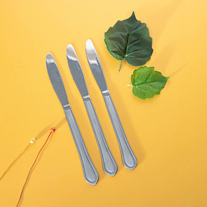 3Pcs Stainless Steel Table Knife Cutlery Set