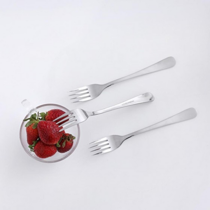 3Pcs Table Fork Set - High-Quality Stainless Steel Cutlery - Plain Pattern Cutlery