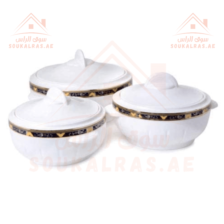 3Pc Hot Pot Insulated Food Warmer - Thermal Casserole Dish Set - Souk Al RasHot Pot & Casserole