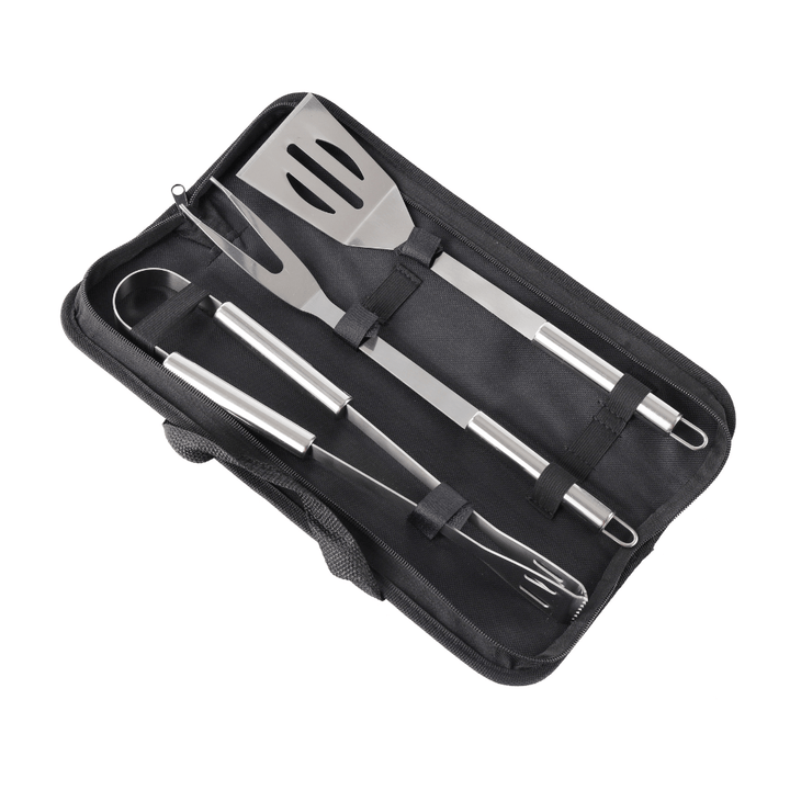 3Pcs Stainless Steel BBQ Tools Set With Cloth Bag - Souk Al RasUtensils Set