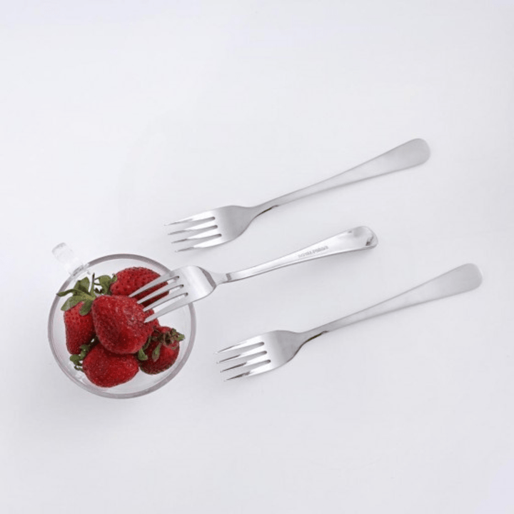 3Pcs Table Fork Set - High - Quality Stainless Steel Cutlery - Plain Pattern Cutlery - Souk Al RasCutlery & Flatware