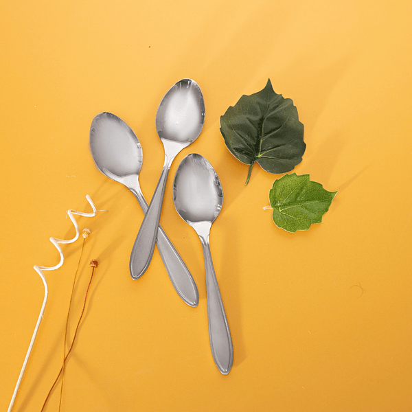 3Pcs Tea Spoon - Plain Pattern Cutlery 2Mm - Souk Al RasCutlery & Flatware