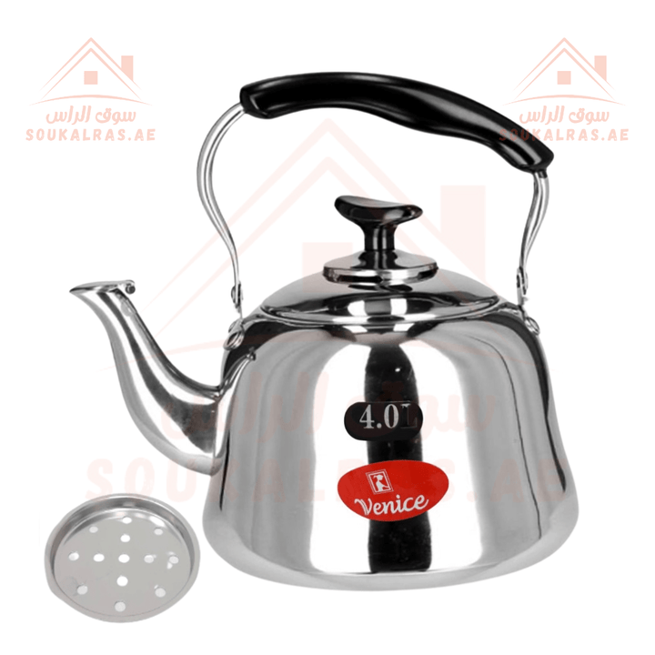 4 Liter Stainless Steel Whistling Tea Pot Kettle|capacity is perfect for use in large households - Souk Al RasCookware