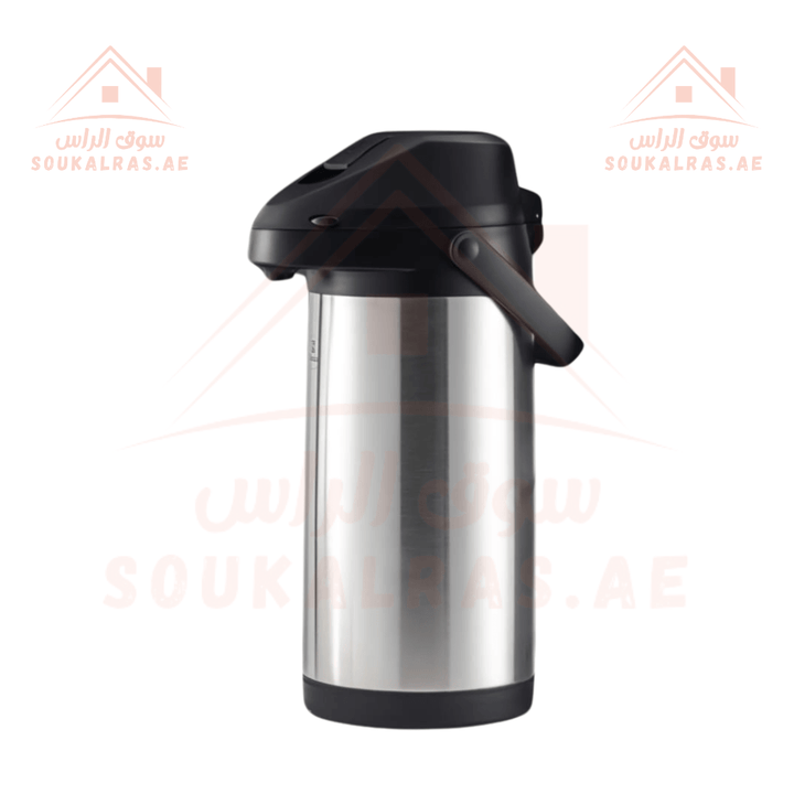 4 Liters Stainless Steel Airpot Flask for Tea and Coffee | Pump Pour System - Dallah - Souk Al RasVacuum Flasks and Thermos