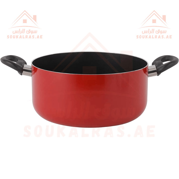 4 - Piece Non - Stick Cookware Set 24 cm casserole with lid, a 26 cm frypan, and a nylon turner - Souk Al RasPots & Pans