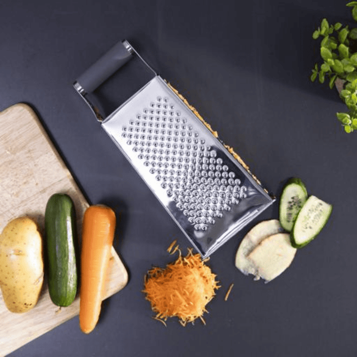 4 - Sided Grater, Stainless Steel Slicer 25cm|4 - in - 1 Multifunction Design - Souk Al RasCooking Utensils