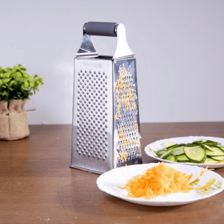 4 - Sided Grater, Stainless Steel Slicer 25cm|4 - in - 1 Multifunction Design - Souk Al RasCooking Utensils