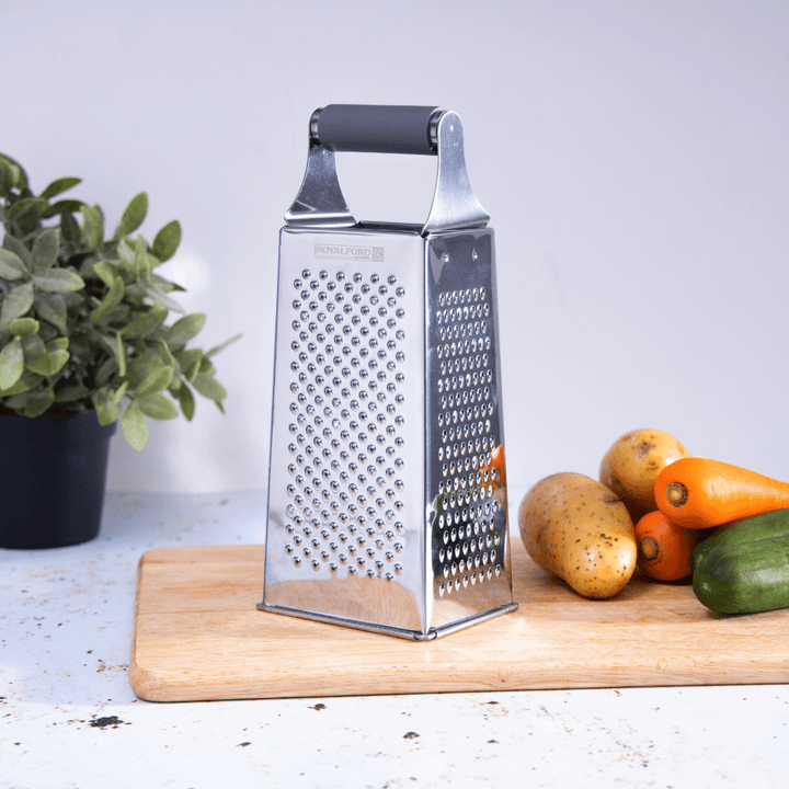 4 - Sided Grater, Stainless Steel Slicer 25cm|4 - in - 1 Multifunction Design - Souk Al RasCooking Utensils