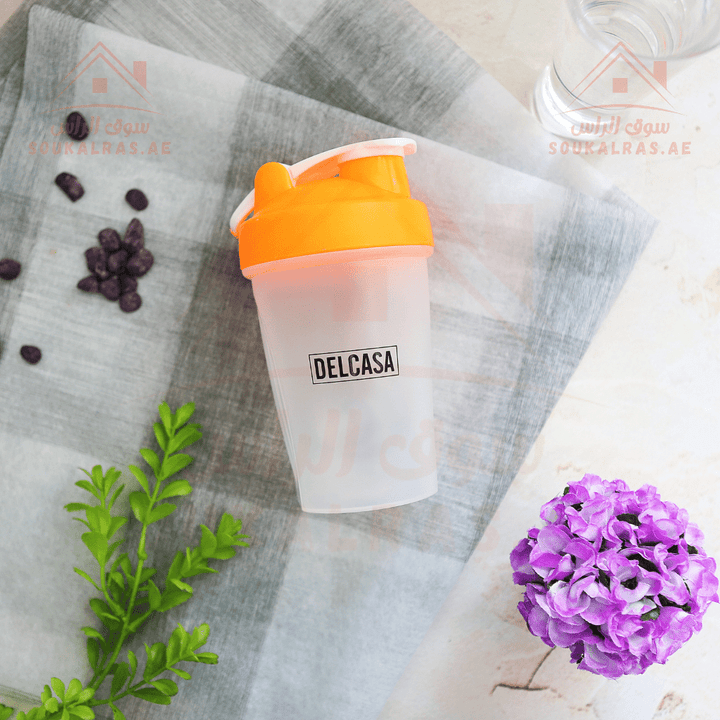 400ml Protein Shaker Bottle - 100% Leak Proof Screw Top Drinks Bottle - Souk Al RasWater Bottles