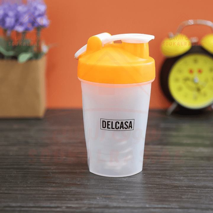 400ml Protein Shaker Bottle - 100% Leak Proof Screw Top Drinks Bottle - Souk Al RasWater Bottles