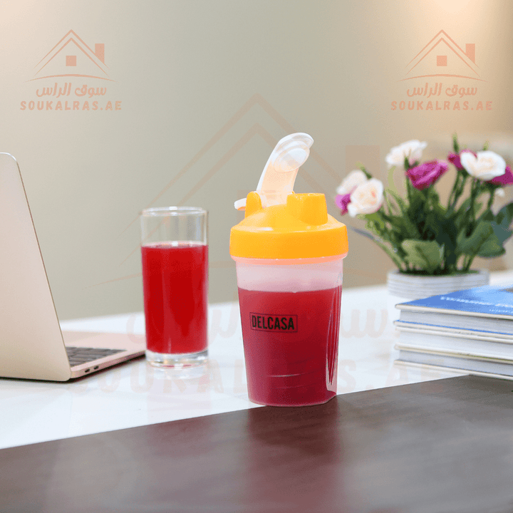 400ml Protein Shaker Bottle - 100% Leak Proof Screw Top Drinks Bottle - Souk Al RasWater Bottles