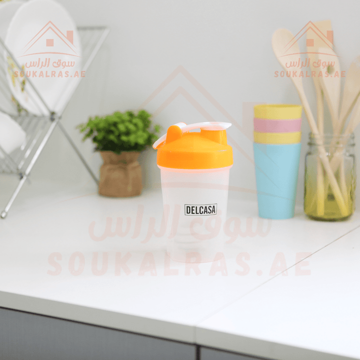 400ml Protein Shaker Bottle - 100% Leak Proof Screw Top Drinks Bottle - Souk Al RasWater Bottles