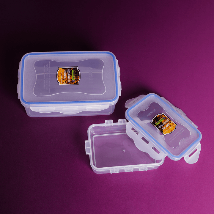 4Pcs Food Storage Container - Reusable & Airtight with Snap Locking Lid - Souk Al RasKitchen Accessories