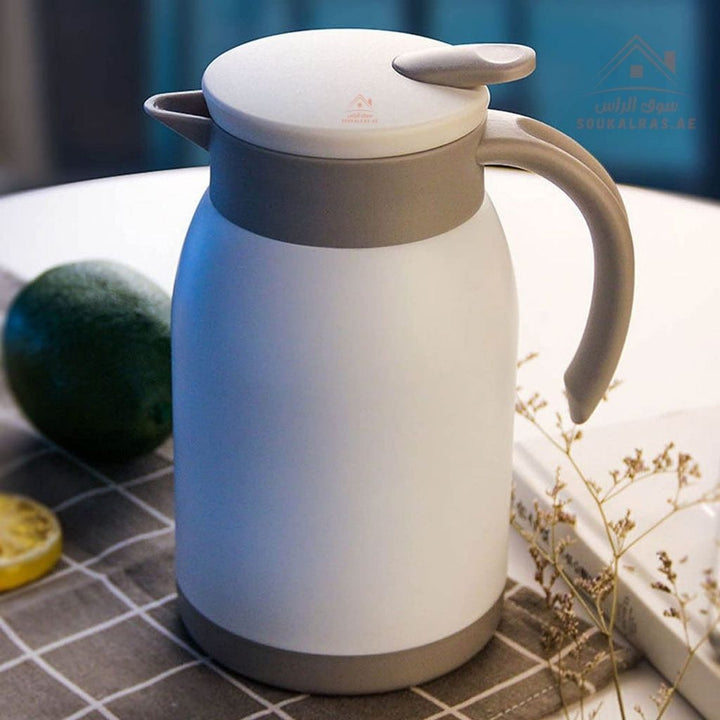 500ML Stainless Steel Coffee Pot, Double Wall Pot - Souk Al RasDrinkware