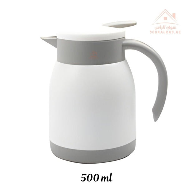 500ML Stainless Steel Coffee Pot, Double Wall Pot - Souk Al RasDrinkware