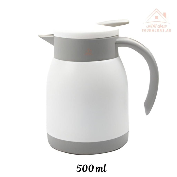 500ML Stainless Steel Coffee Pot, Double Wall Pot - Souk Al RasDrinkware