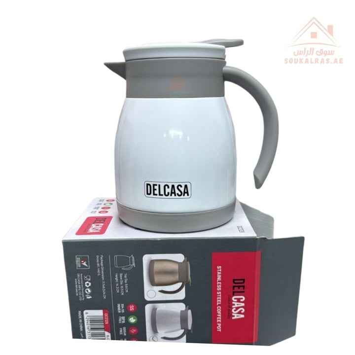500ML Stainless Steel Coffee Pot, Double Wall Pot - Souk Al RasDrinkware