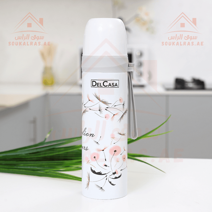 500ml Vacuum Flask - Double Wall Stainless Steel, Hot & Cold Insulation - Souk Al RasWater Bottles