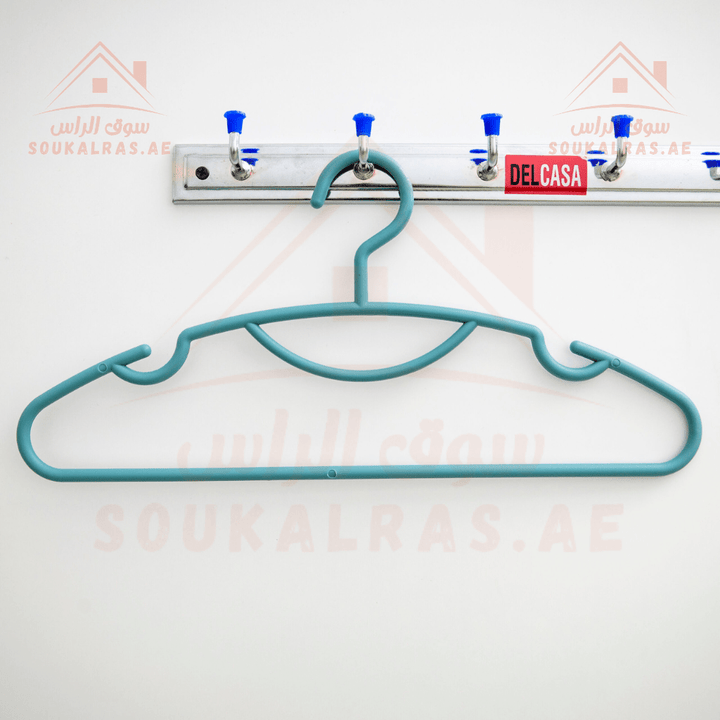 6 - Piece Plastic Durable Non - Slip Cloth Hanger Set - Green - Souk Al RasHousehold