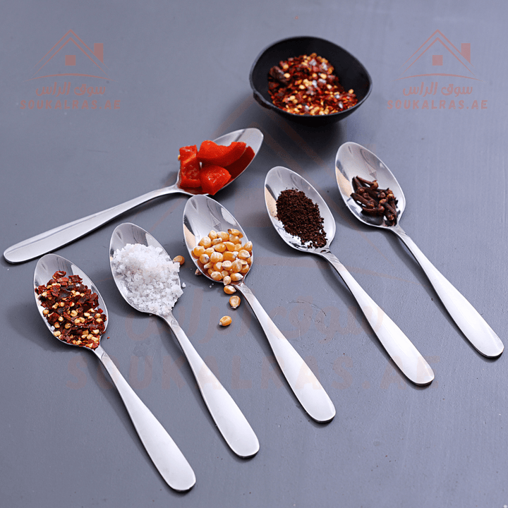 6 - Piece Stainless Steel Coffee Spoon Set | High - Quality & Durable - Souk Al RasCutlery & Flatware