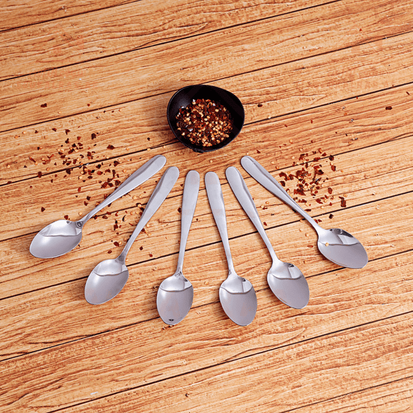 6 - Piece Stainless Steel Coffee Spoon Set | High - Quality & Durable - Souk Al RasCutlery & Flatware