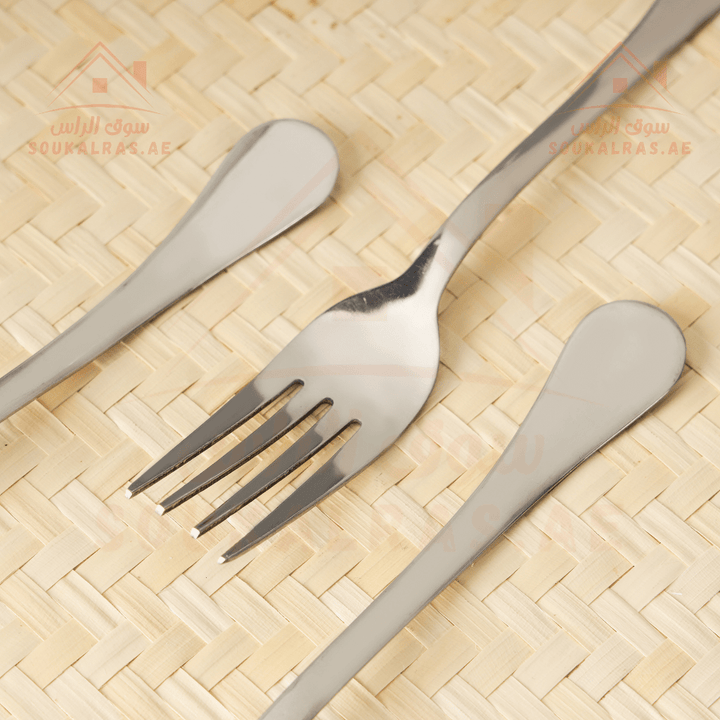 6 - Piece Stainless Steel Dinner Fork Set | Mirror Polished & Durable - Souk Al RasCutlery & Flatware