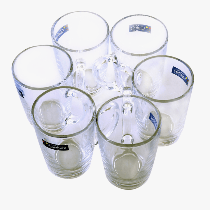 6 Pieces Glass Cup, 150 ml - Transparent Glass Cups - Souk Al RasDrinkware