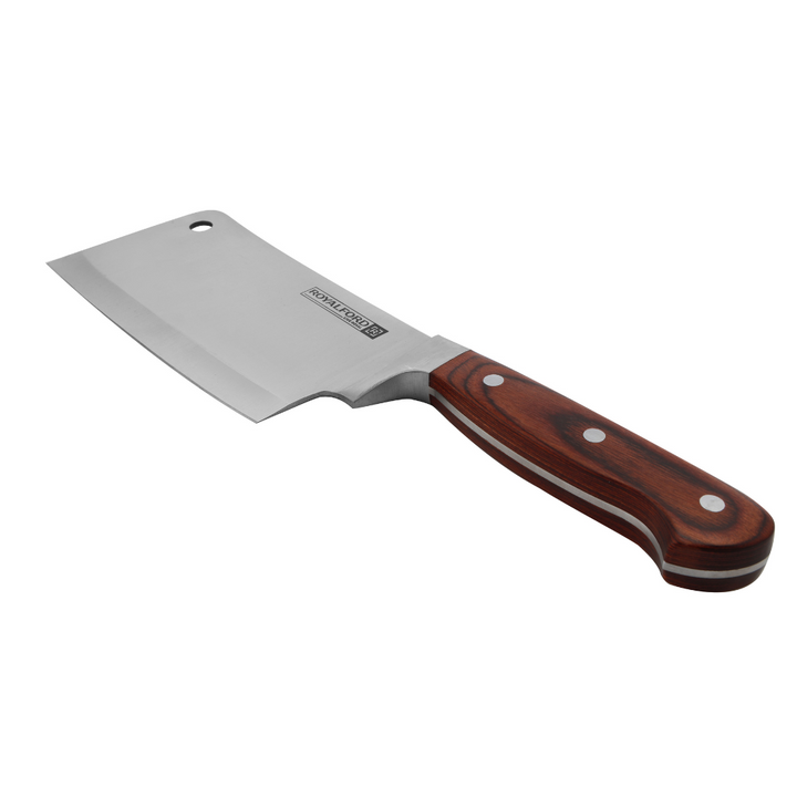 6 Cleaver Knife With Wooden Handle - Razor Sharp Meat Cleaver Stainless Steel Vegetable