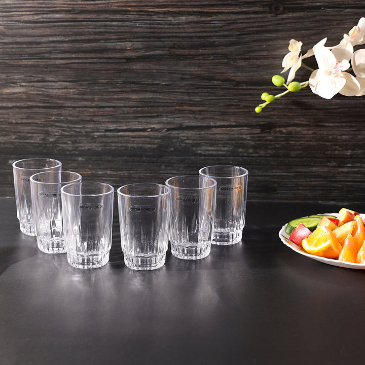 6Pcs Glass Tumbler - Water Cup Drinking Glass 160ml