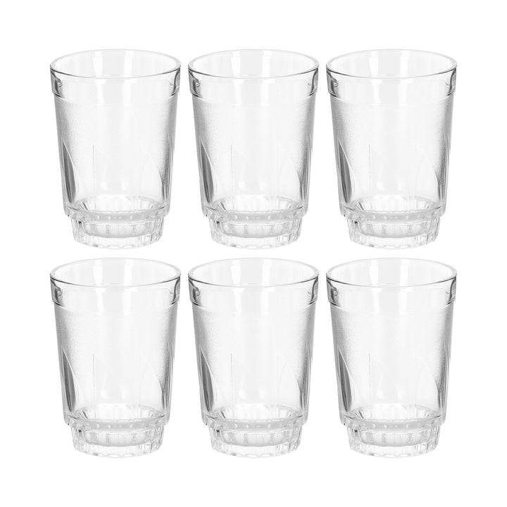 6Piece Glass Tumbler Set - Clear 237ml