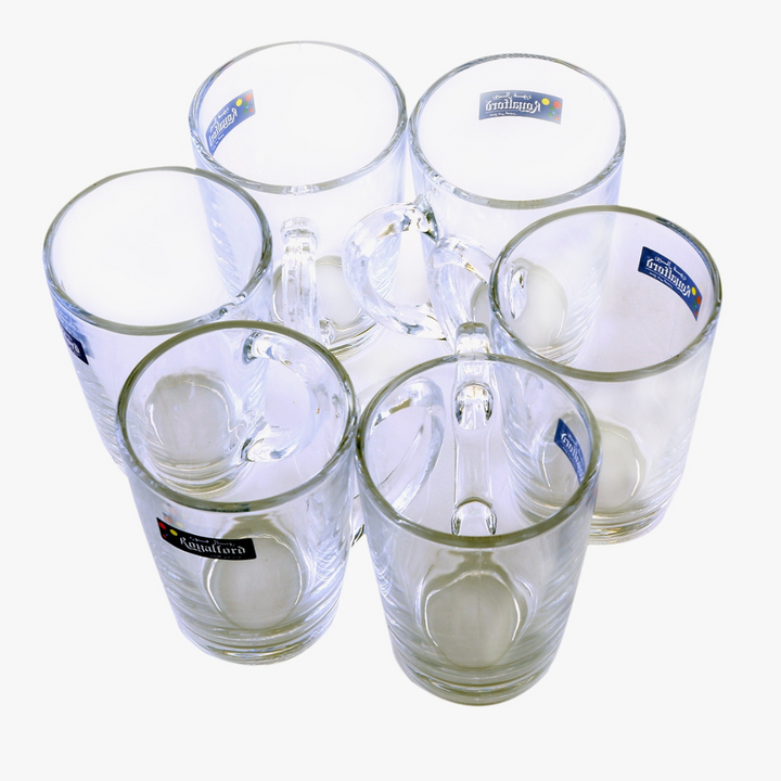 6 Pieces Glass Cup, 150 ml - Transparent Glass Cups