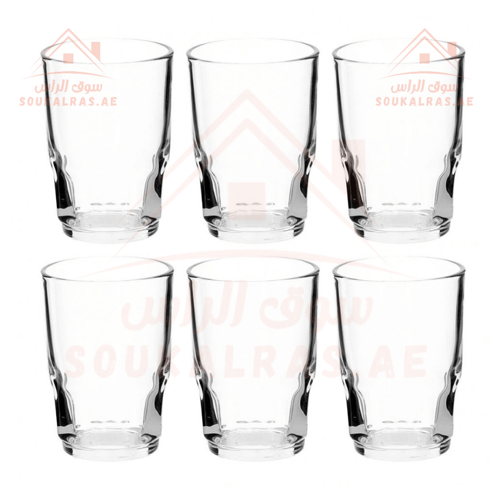 6PC Tumbler Glass Set, 8oz/230ml - Souk Al RasCups & Mugs