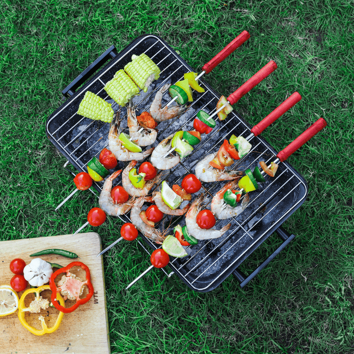 6Pcs BBQ Skewer - High - Quality Stainless Steel - Souk Al RasBBQ Grills