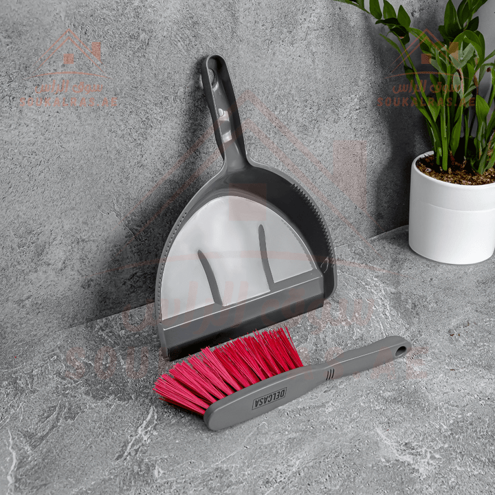 6Pcs Floor Cleaning Set With Dust Pan, Hard Brush, Soft Brush, Cleaning Brush, Squeegee - Souk Al RasHousehold Cleaning Supplies