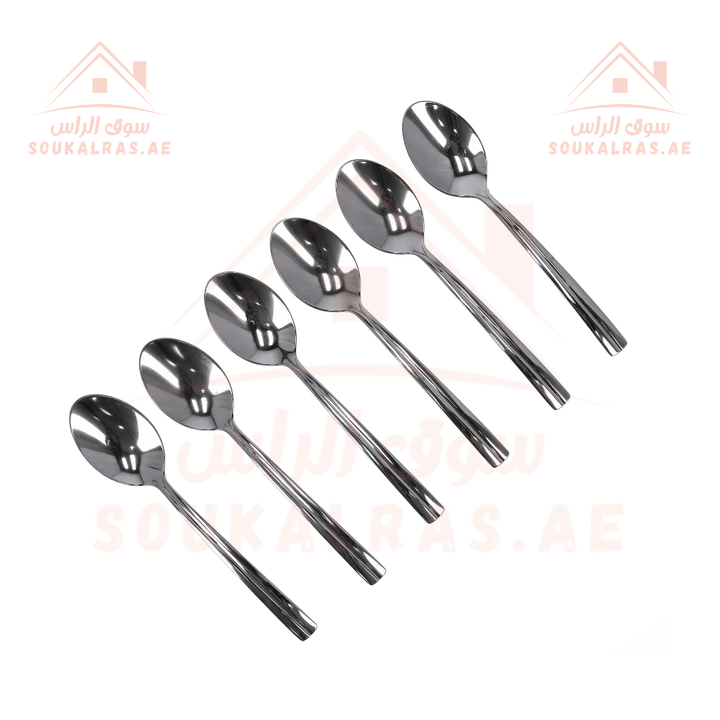 6pcs Stainless Steel Mocca Spoon Set - Souk Al RasSpoons & Forks